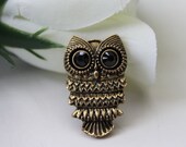 Vintage Antiqued Owl Adjustable Ring