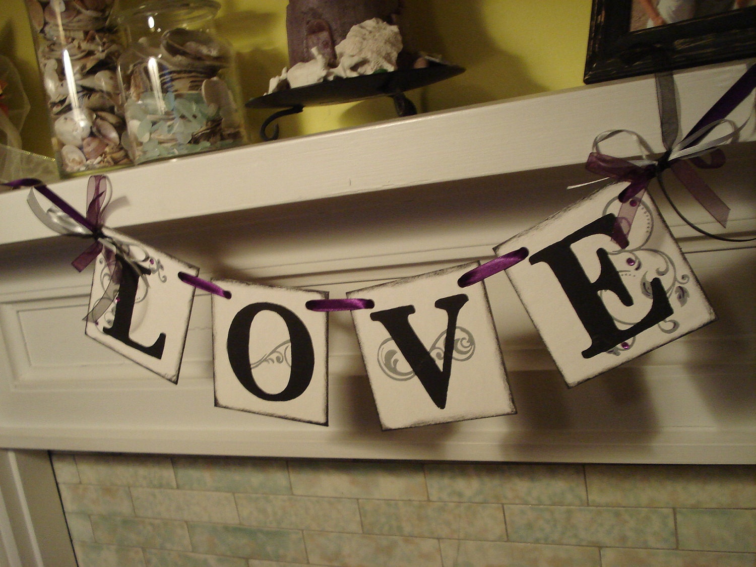 LOVE Wedding Garland -Reception Decoration -Bridal Shower Decorations -Photo Prop You Pick the colors