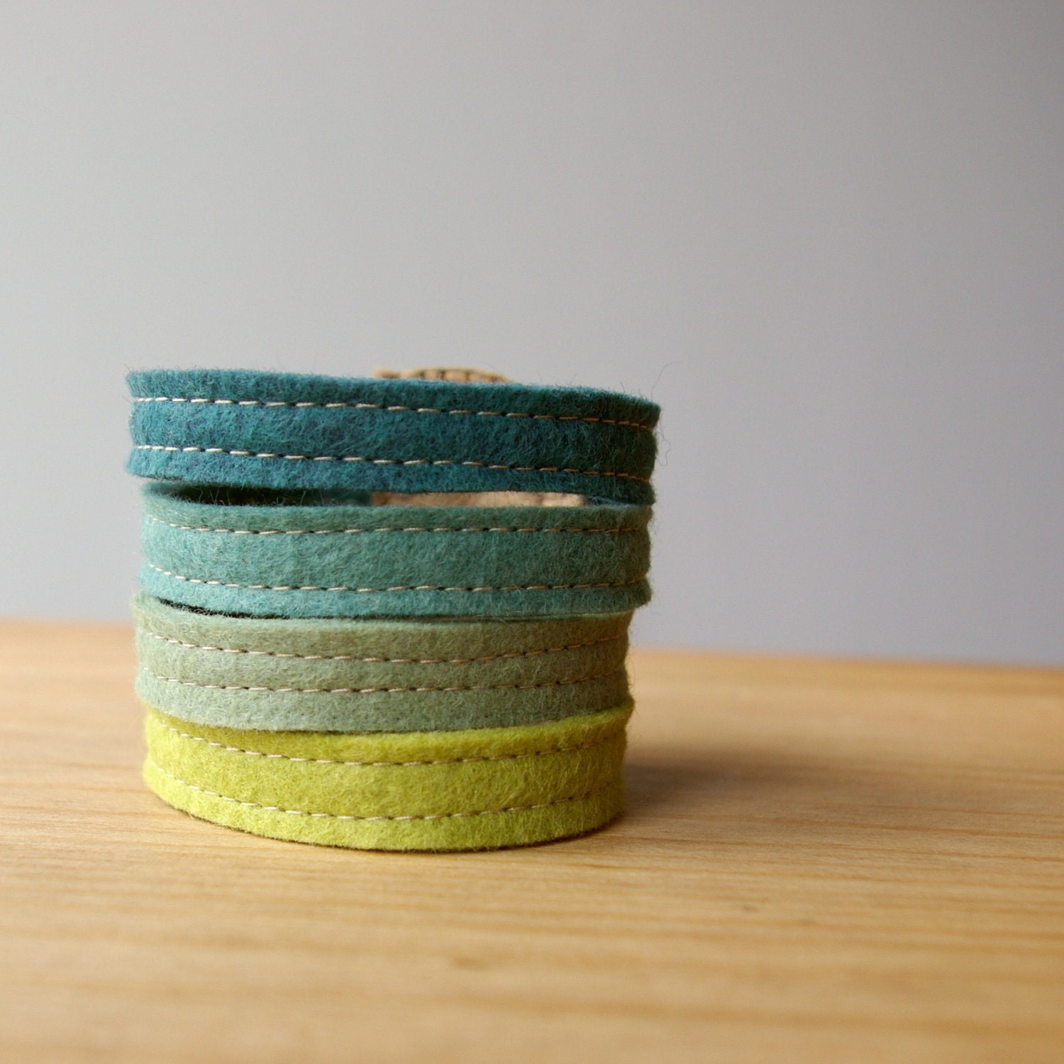 Wool Felt Bracelet Wristband Cuff // Lush // LoftFullOfGoodies