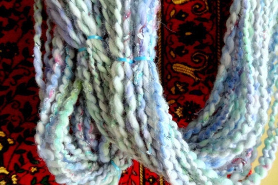 ROMANCE Handspun Thick and Chunky Art Yarn by LadyPainswick
