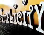 simplicity hand painted word set