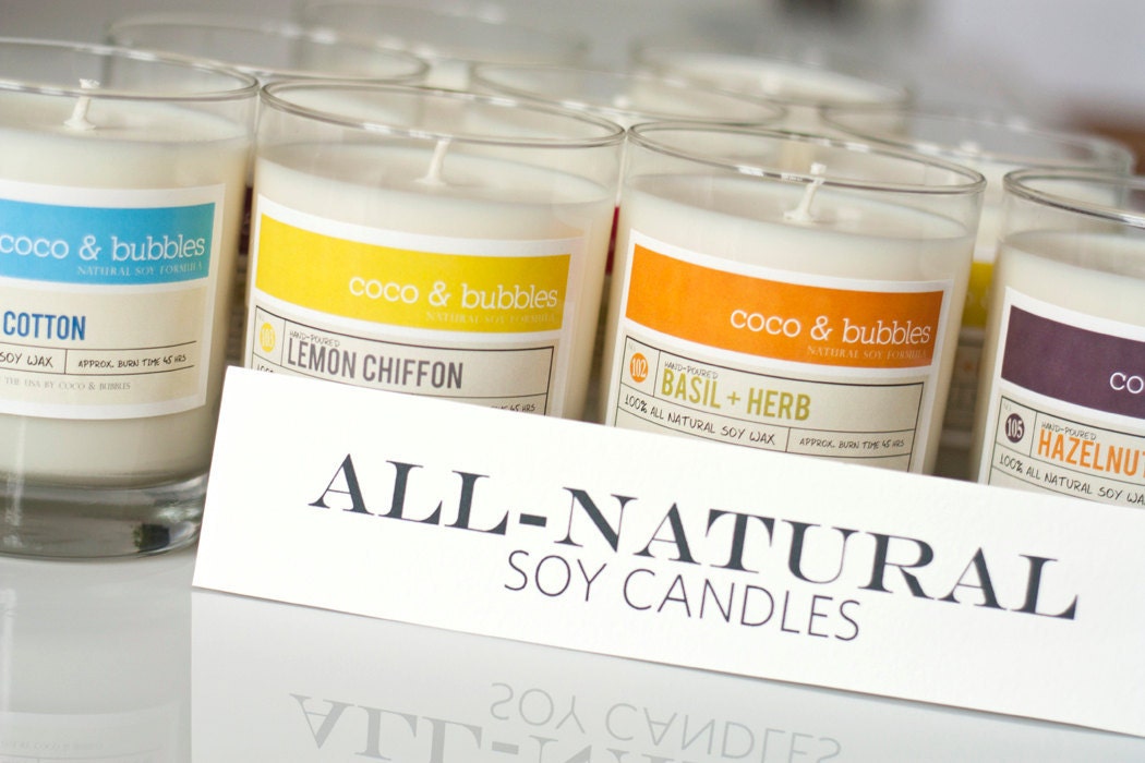 Soy Candles // PICK TWO 13 oz. candles. Eco-friendly candles made from all natural products that can even be reused.