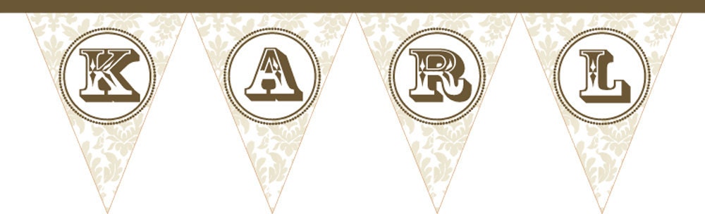 VINTAGE COWGIRL/COWBOY Printable Personalized Name Pendants