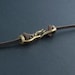 Bird Skull Bracelet Raven Skull Leather Bracelet - Bronze Skull on Leather Bracelet