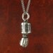 Rockabilly Necklace Microphone Antique Silver Microphone Pendant on 24" Antique Silver Chain