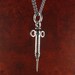Syringe Necklace Antique Silver Syringe Pendant on 24" Antique Silver Chain- Nurse Jewelry