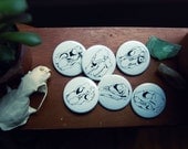animal skull button set