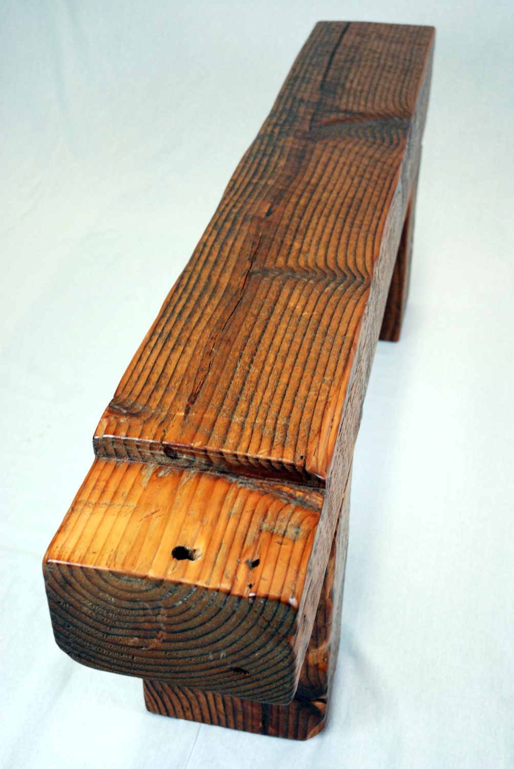 Timber Frame Beam Bench in Reclaimed Fir