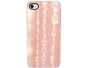 Pink Sparkle iPhone Case - iPhone 4 and 4s, Decorative Cover, Pink, Girly, Pretty, White, Glamor