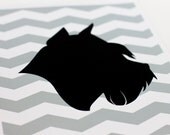 Custom Pet Silhouette Art Print / Choose your Colors & Background / 8x10 / Wall Art Poster