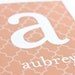 Custom Letter and Name Art Print / Wall Art Digital Print / Choose your Colors & Background / 8x10