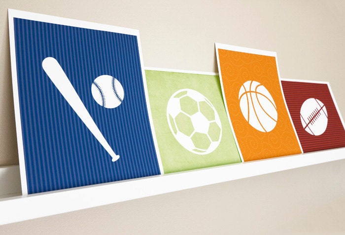 Sport Art Print / Choose your Sport, Color and Background / 8x10 / Wall Art Poster