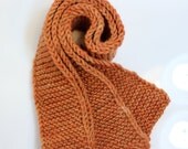 Knit Tie for Men, Skinny Knit Tie, Fall Ties, Orange Ties, Hand dyed Tie, Free Shipping
