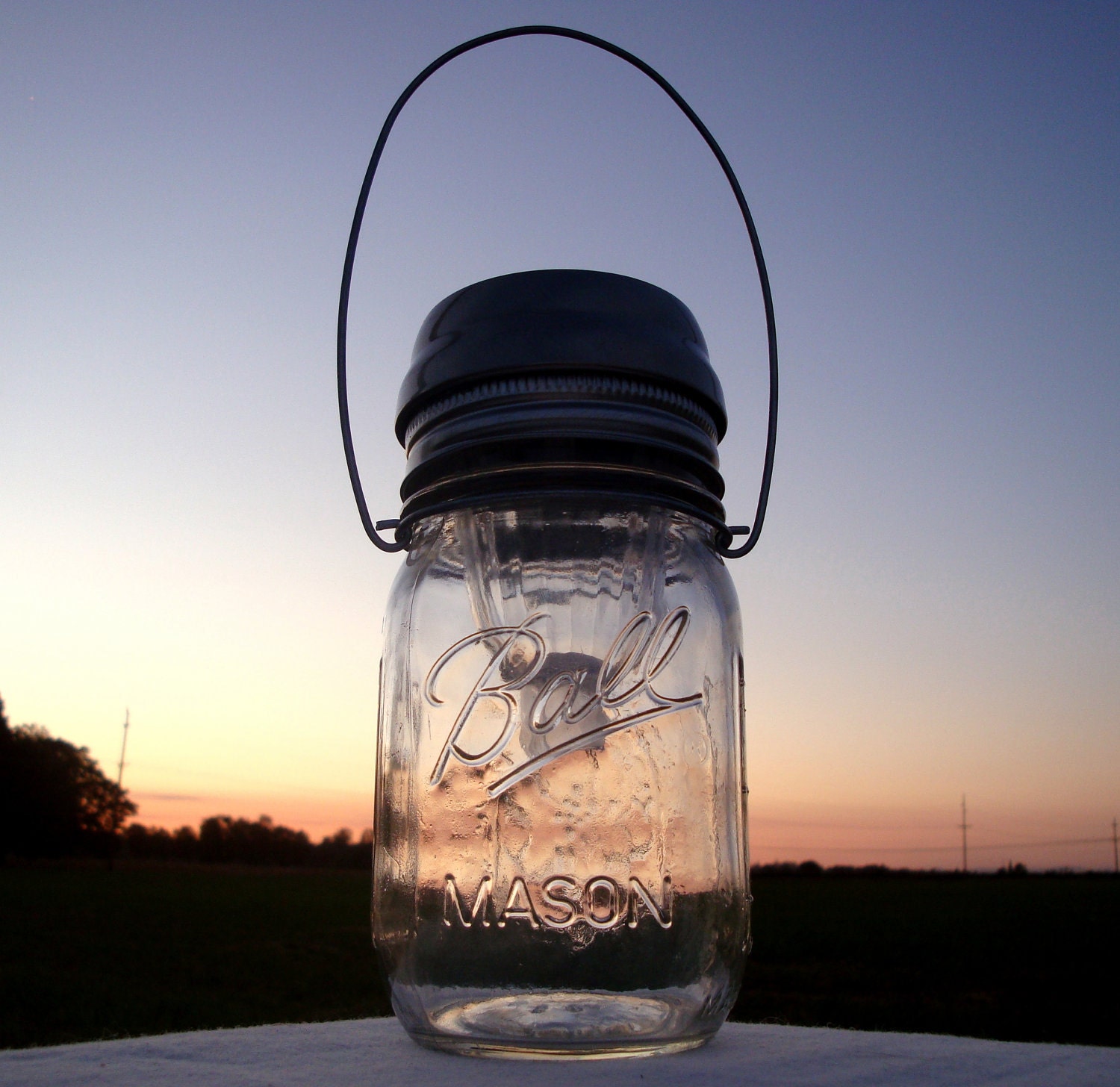 Mason Jar Solar Light Lantern LIDS - Set of 4 - High Quality