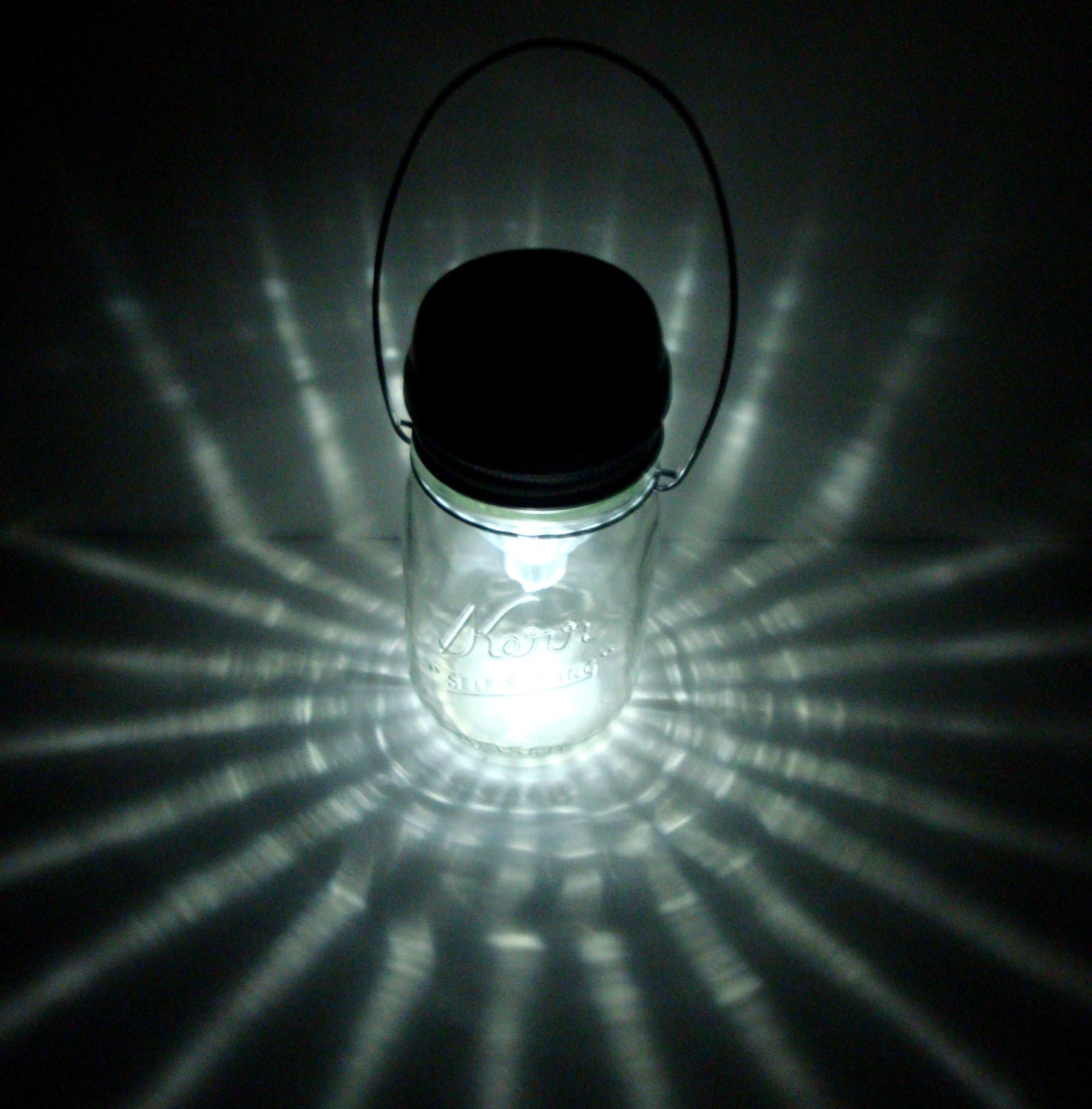 Mason Jar Solar Light Lantern LIDS - Set of 2 - High Quality