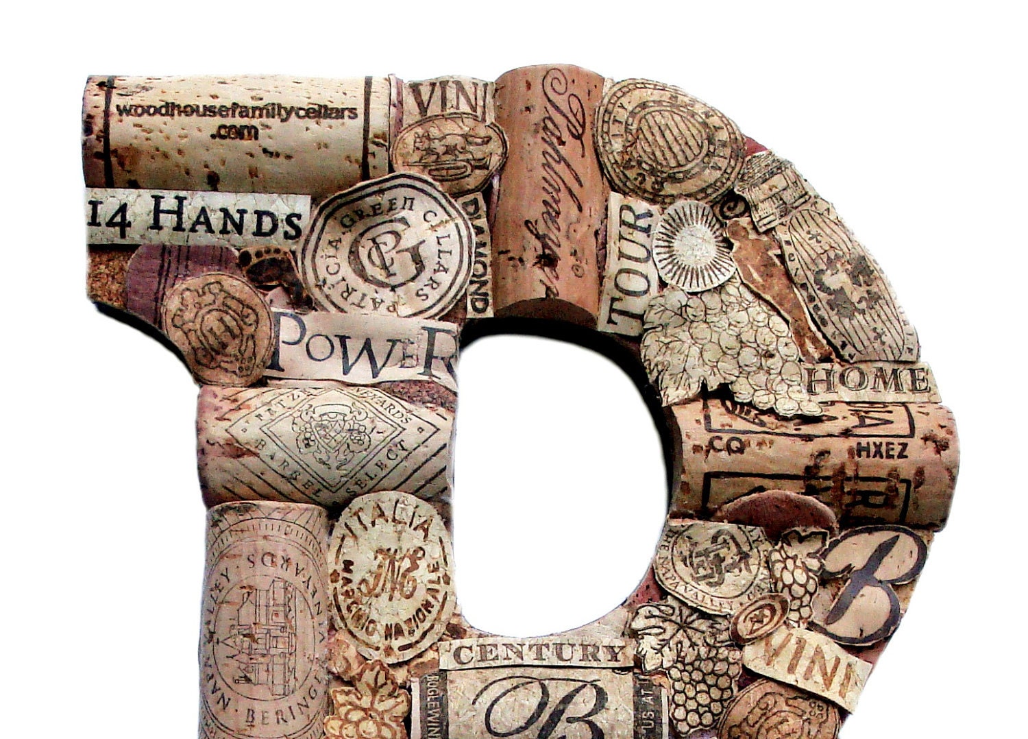 Customized Wine Cork Letter Handmade Vintage Decor  - Large Size - We Have EVERY Letter