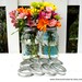 Mason Jar Flower Frog LIDS - Set of 10 - Handmade Upcycled DIY Flower Arrangers or Potpourri Lids - Wedding Bouquet or Centerpiece