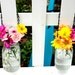 Mason Jar Lanterns Hanging Tea Light Luminaries - Set of 4