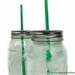 2 DIY Mason Jar To-Go Tumbler Lid with Reusable Straw - Green - 9" Straw - - Eco Friendly Gift - Iced Coffee To Go