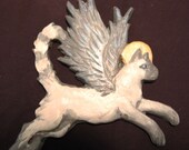 Animal Angels: White Siamese Point Flying Kitty with Halo