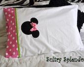 Disney Characters Autograph Souvenir - Minnie Mouse Boutique Style Pillowcase