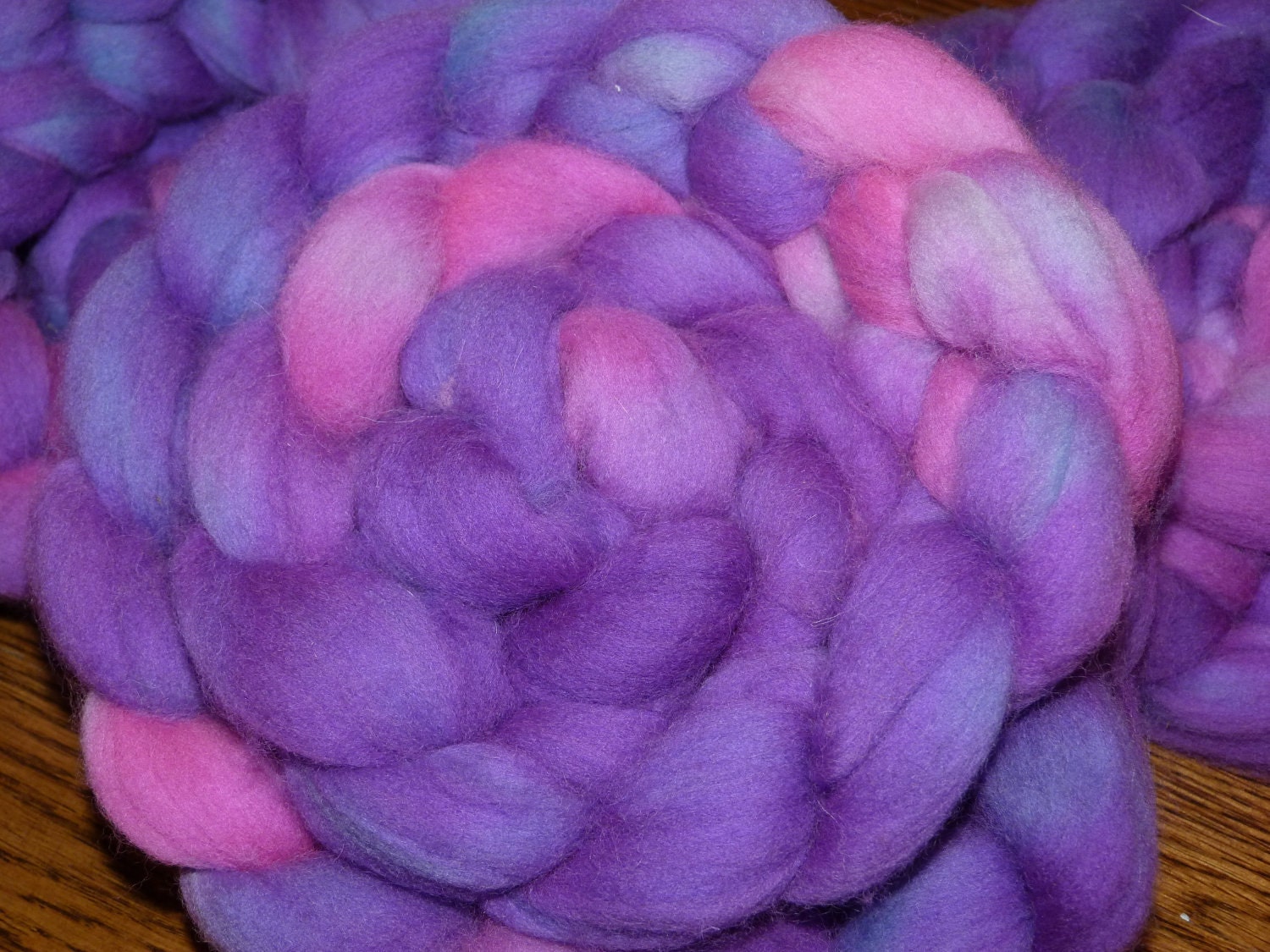 Cotton Candy  Superwash BFL Wool Roving 4 oz   ---SPUN Picture Added---