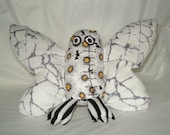 Plush monster ooak moth butterfly unique fabric art doll