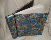 Handmade art journal blank book Medieval tapestry animals fantasy Renaissance Fair