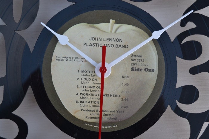 Vinyl Record Clock Album Wall Clock (artist is John Lennon)