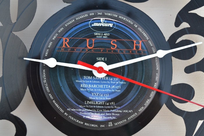 Vinyl Record Album Wall Clock (artist is Rush)