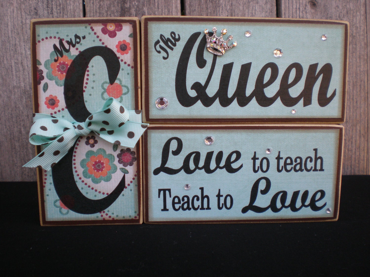 Personalized Wooden Name Blocks - TEACHER (Custom Order)