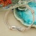 Karma-infinity bracelet, Khaki string karma bracelet for her, gift for him