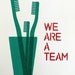 We are a team. Mother's day - Father's day. Teal Screenprint 11.7 x 16.5 (A3)
