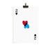 2 of hearts (every day is valentines) Screenprint 8.3 x 11.7 (A4)