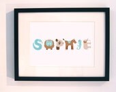 Alphanimal name prints // customised // A3
