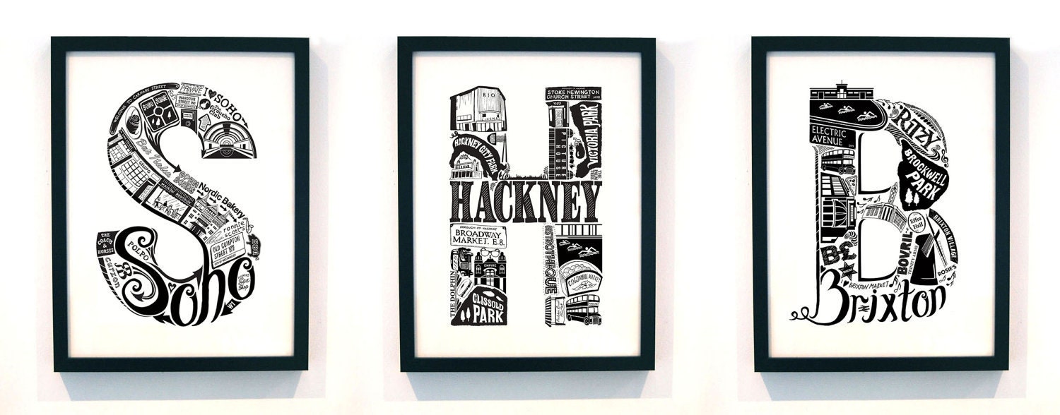 Set of 3 London Letters // London Letters series