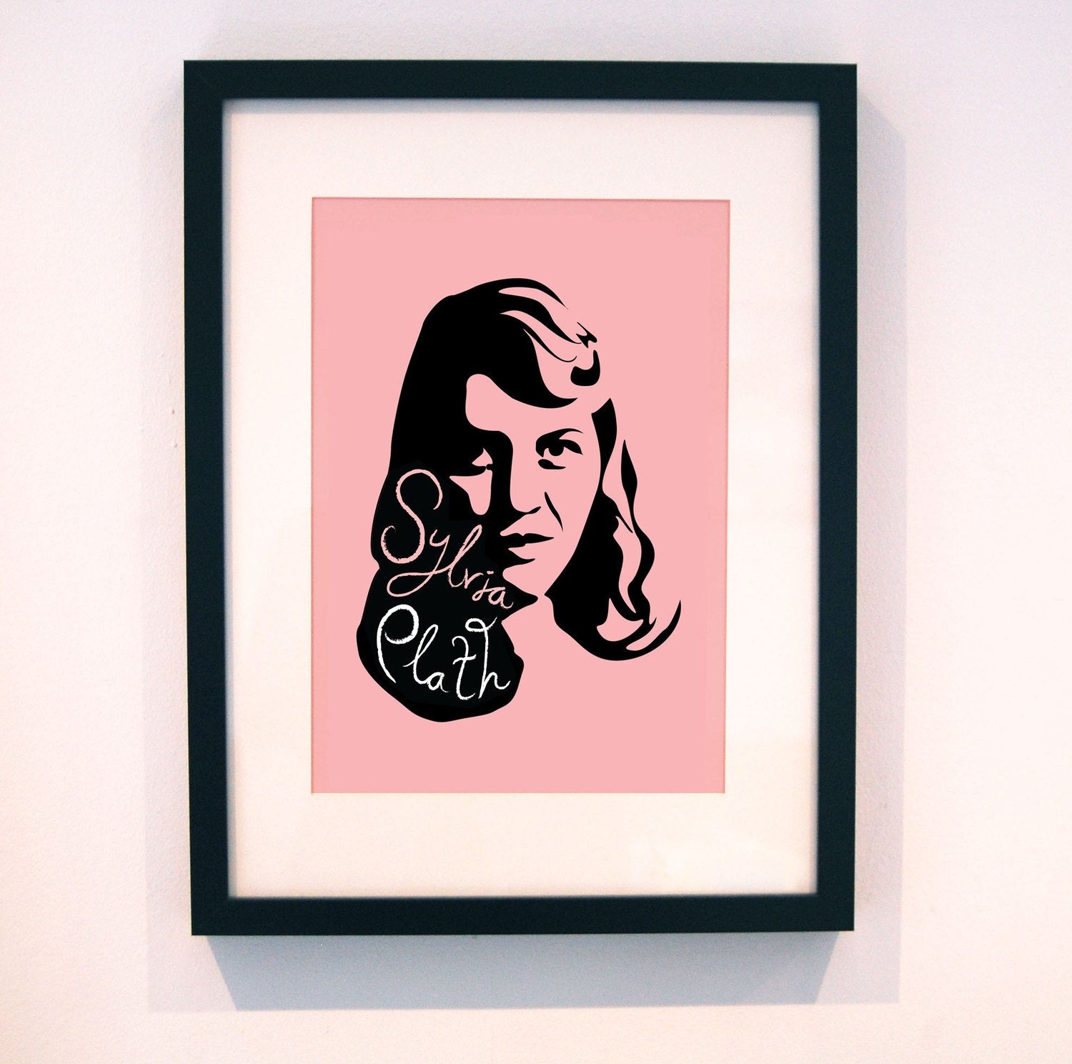 Sylvia Plath Print - part of author series