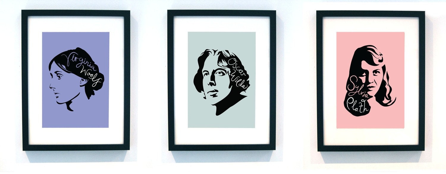 Sylvia Plath Print - part of author series