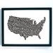 American Gastronomy Map A3 42x30cm