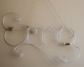 Custom Wire Girl Name or Word Photo Holder, Picture Frame, Your Choice, Name Sign, Personalized Wall Frame Decoration, Hanging Wire Art