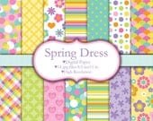Spring Dress - Digital paper set
