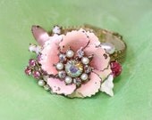 Pretty, Vintage Floral Bridal Bracelet, One of a Kind