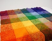 Rainbow Squares Afghan, full ROYGBIV Spectrum, GLBTQ Pride