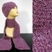 Purple Hat Scarf Matching Set