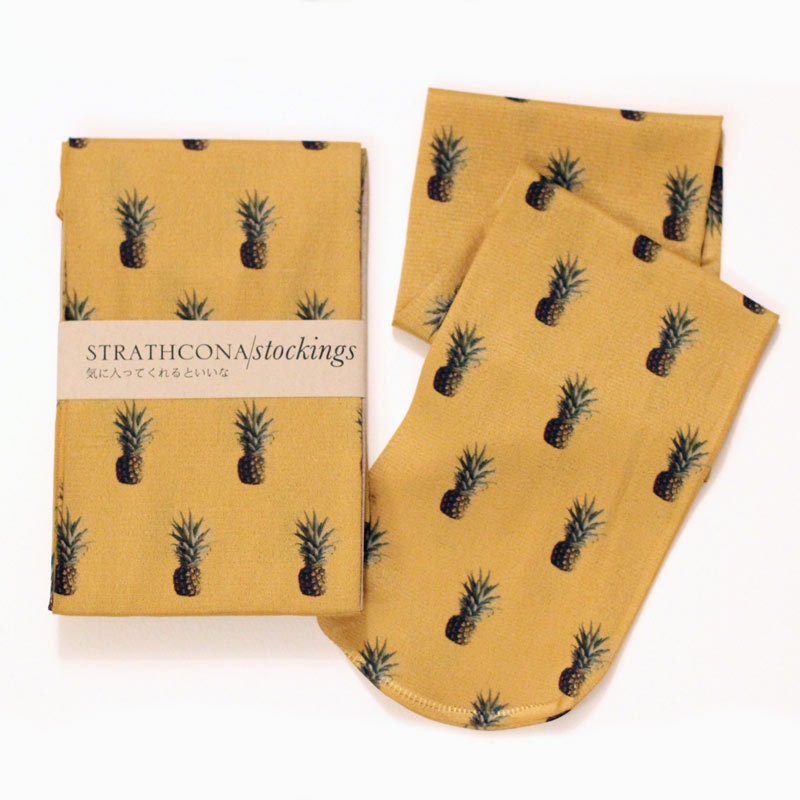 Strathcona Stockings Pineapple Printed Sock