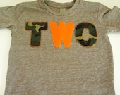Camouflage and orange Birthday Shirt Organic Blend perfect for boys tshirt camo army