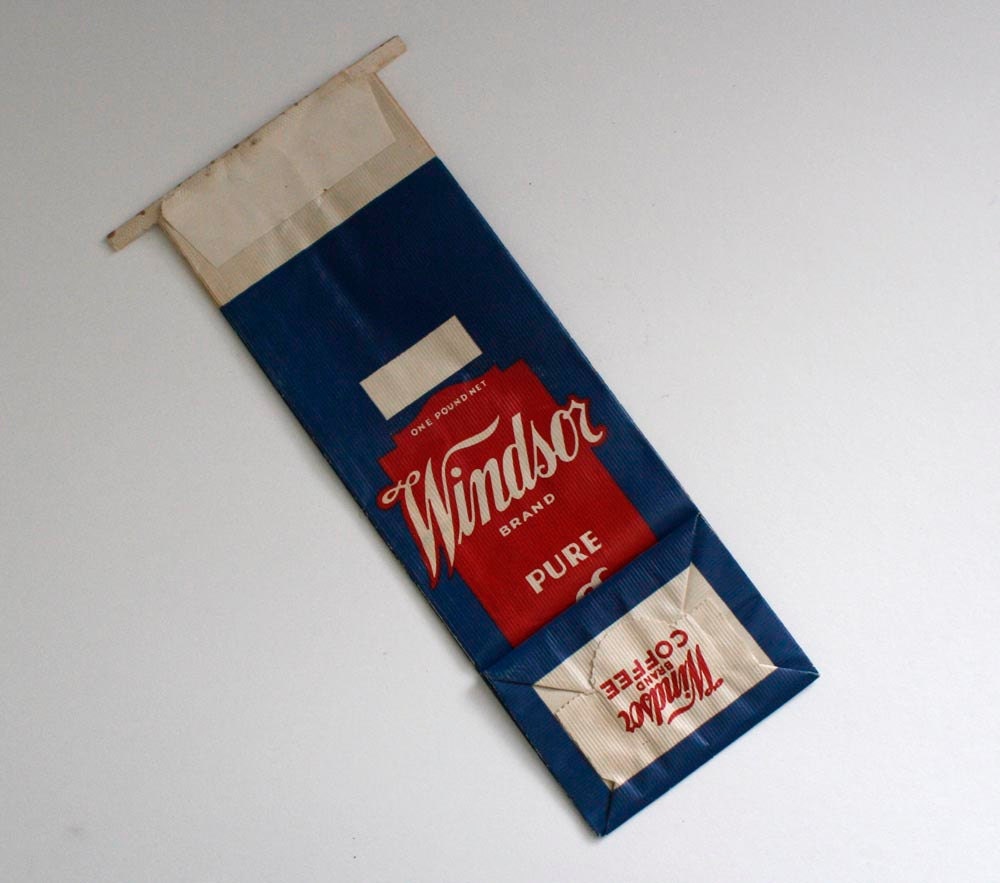 Vintage coffee bag, Windsor Pure Coffee, Mobile, AL