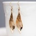 Autumn Leaf Earrings Antiqued Gold Leaf Simple Earrings Fall Leaves Pendant Dangle Leaf Jewelry - E099
