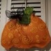Orange Burlap Pumpkin Door Hanging Decoration