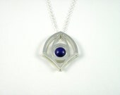 Layered Silver Lapis Pendant